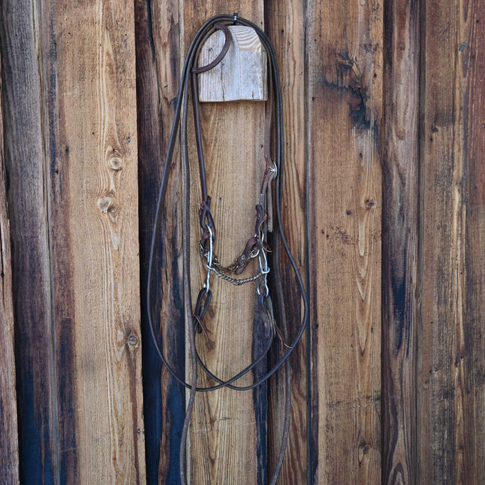 Twisted Wire Snaffle Gag Bridle Rig w/Single Ear Headstall