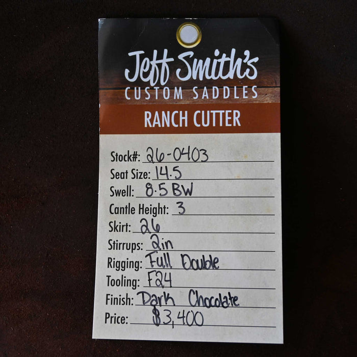 14.5" JEFF SMITH BUSTER WELCH RANCH CUTTER SADDLE