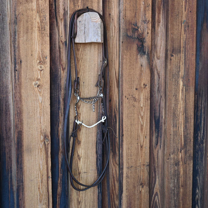 Twisted Wire Snaffle Bridle Rig w/Single Ear Headstall