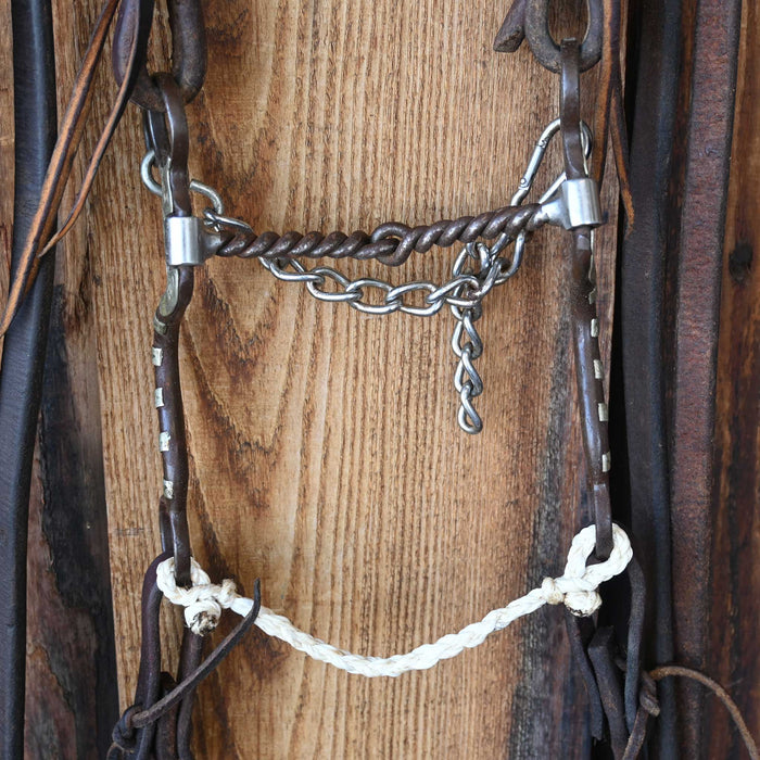 Twisted Wire Snaffle Bridle Rig w/Single Ear Headstall