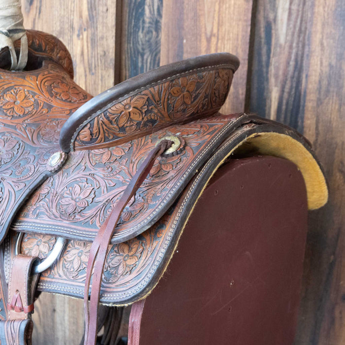14.5" USED CORRIENTE TEAM ROPING SADDLE