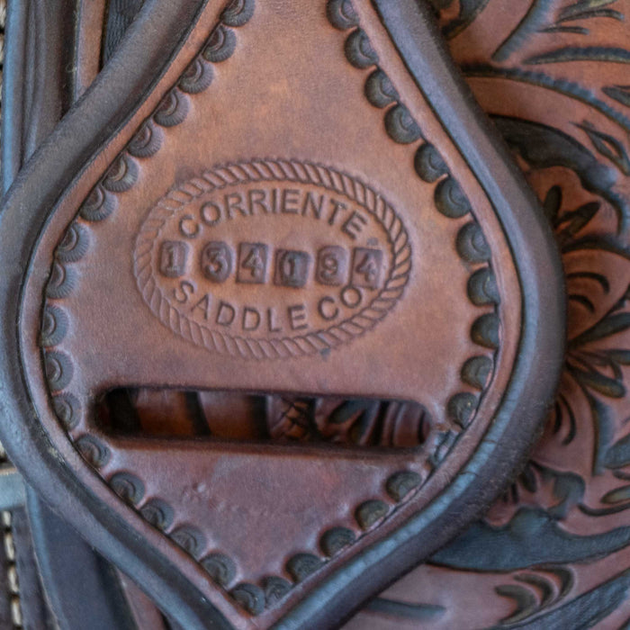 14.5" USED CORRIENTE TEAM ROPING SADDLE