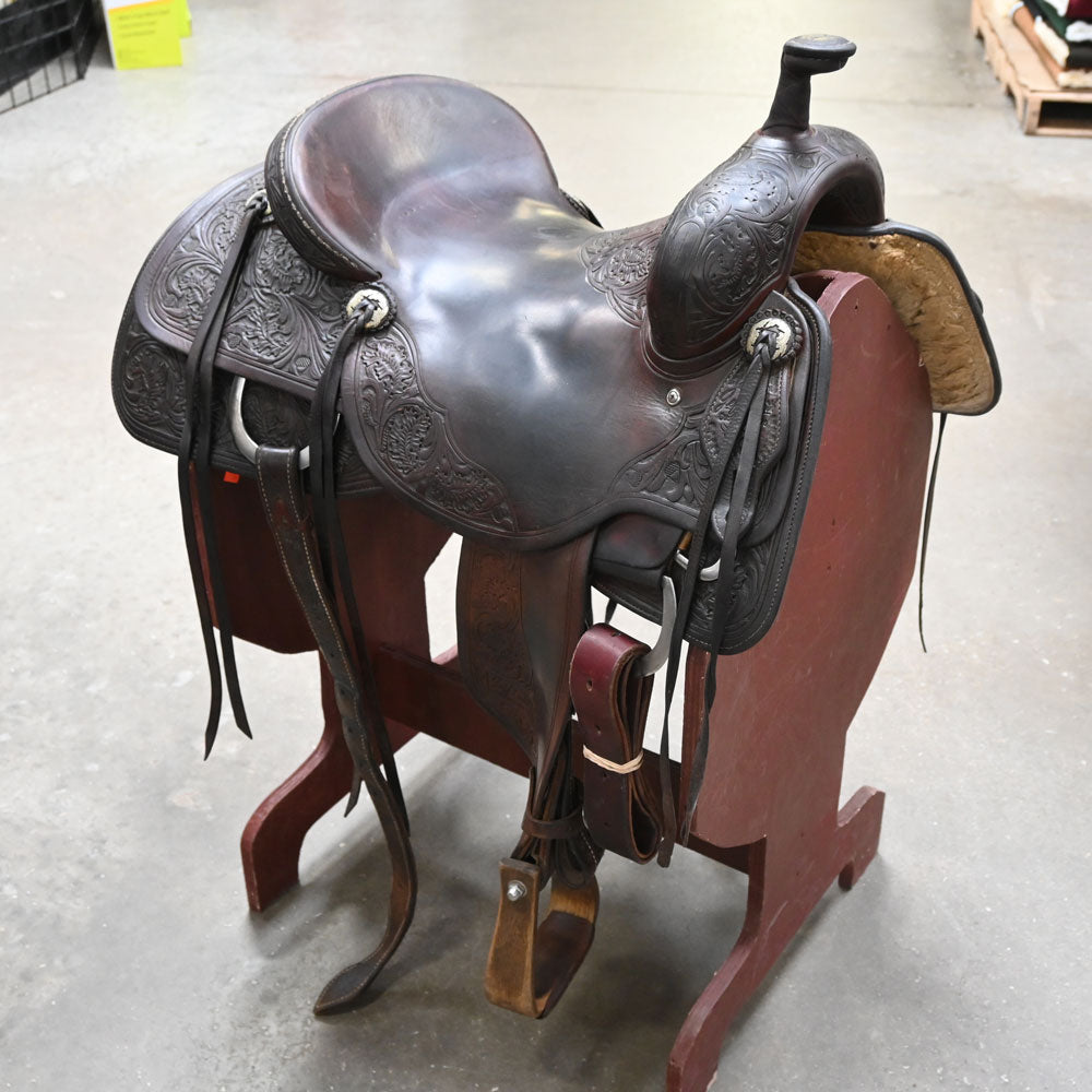 16" USED JEFF SMITH RANCH CUTTER SADDLE