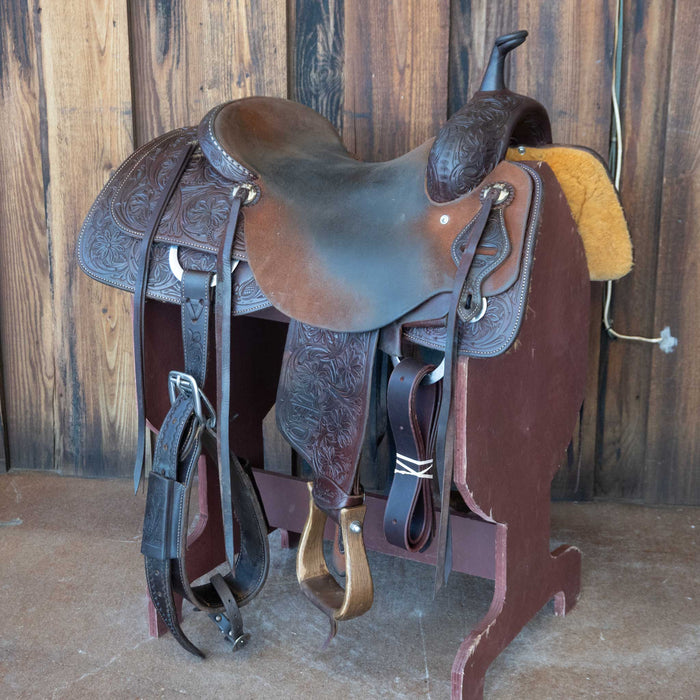 16" USED JEFF SMITH CUTTING SADDLE