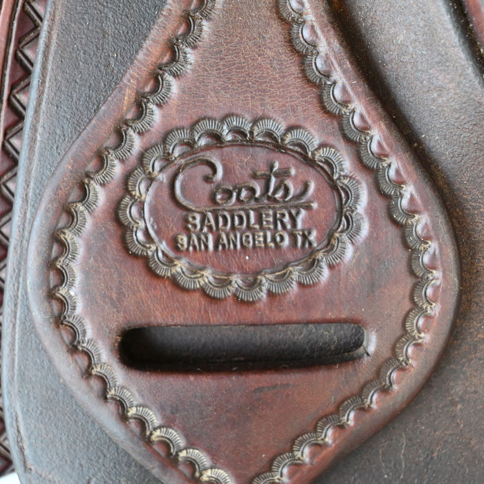 13.5" USED COATS TEAM ROPING SADDLE