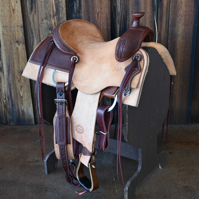 15" TESKEY'S RANCH CUTTER SADDLE Saddles - New Teskey's Saddlery