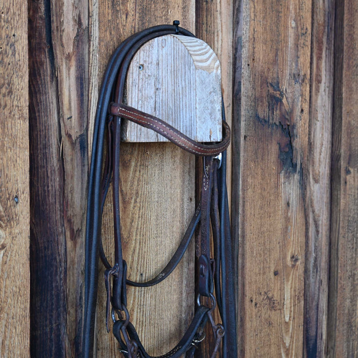Cow Horse Supply Steel Nose Hackamore Bridle Rig w/Browband Headstall