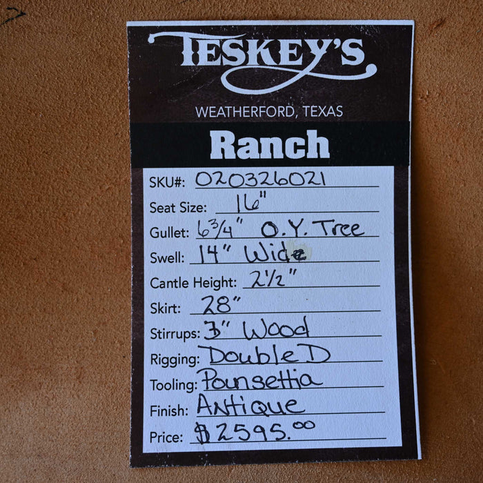 16" TESKEY'S RANCH SADDLE
