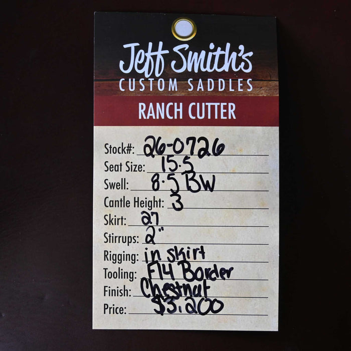 15.5" JEFF SMITH BUSTER WELCH RANCH CUTTER SADDLE