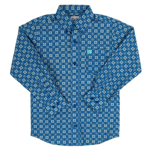 Cinch Boy's Geo Print Button Down Shirt KIDS - Boys - Clothing - Shirts - Long Sleeve Shirts Cinch