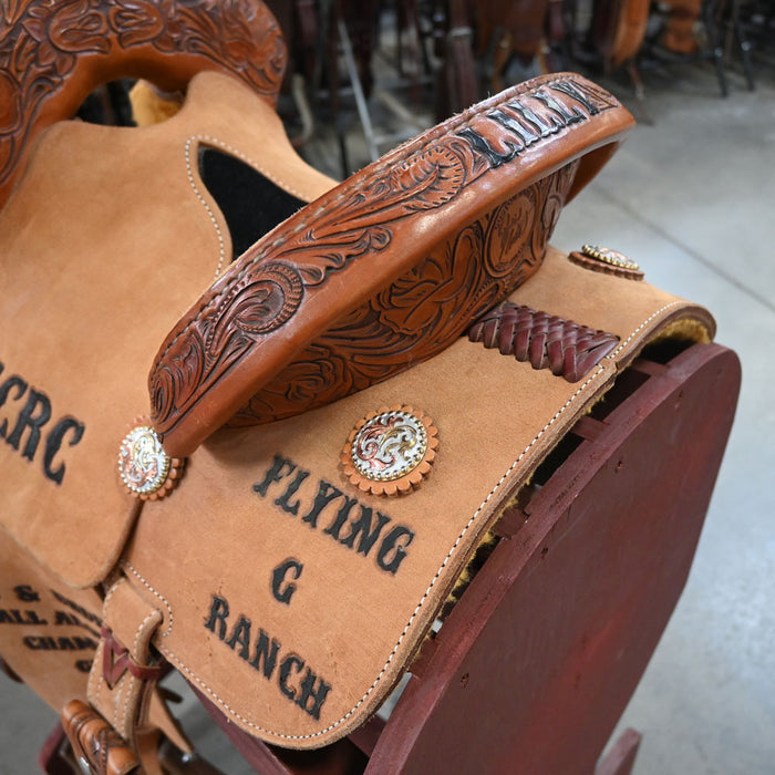 12.5" USED JEFF SMITH JACKIE GANTER BARREL SADDLE Saddles - Used Jeff Smith
