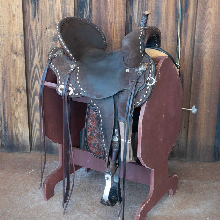15" USED CIRCLE Y BARREL SADDLE