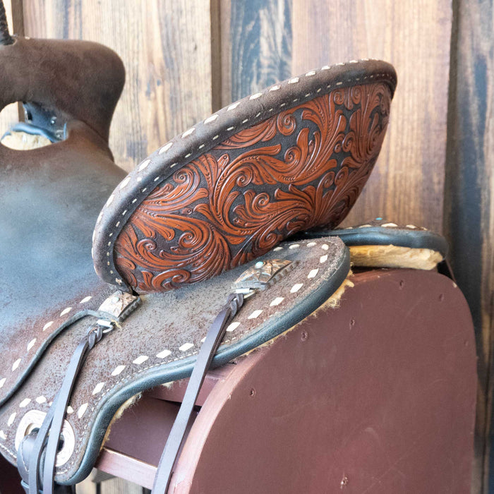 15" USED CIRCLE Y BARREL SADDLE