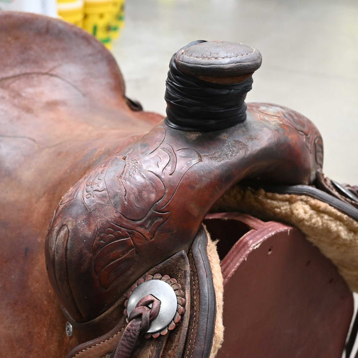 16" USED HAL EVANS RANCH SADDLE