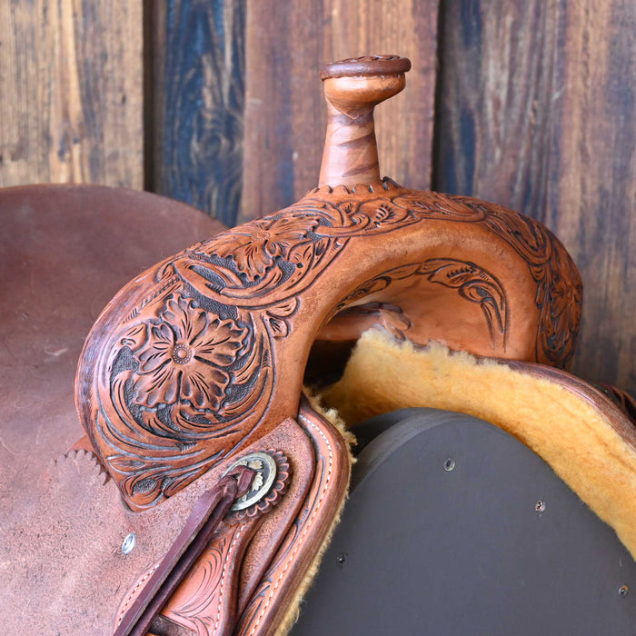 15.5" JEFF SMITH BUSTER WELCH RANCH CUTTER SADDLE
