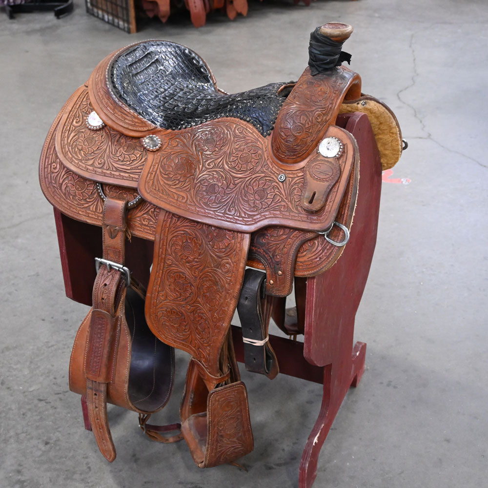 14.5" USED COWBOY COLLECTION ROPING SADDLE Saddles Cowboy Collection