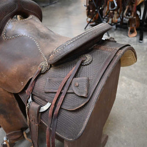 16" USED JEFF SMITH CUTTING SADDLE Saddles Jeff Smith   