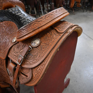 14.5" USED COWBOY COLLECTION ROPING SADDLE Saddles Cowboy Collection