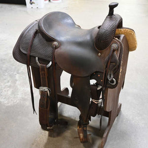 16" USED JEFF SMITH RANCH CUTTING SADDLE Saddles Jeff Smith   