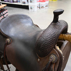 16" USED JEFF SMITH RANCH CUTTING SADDLE Saddles Jeff Smith   