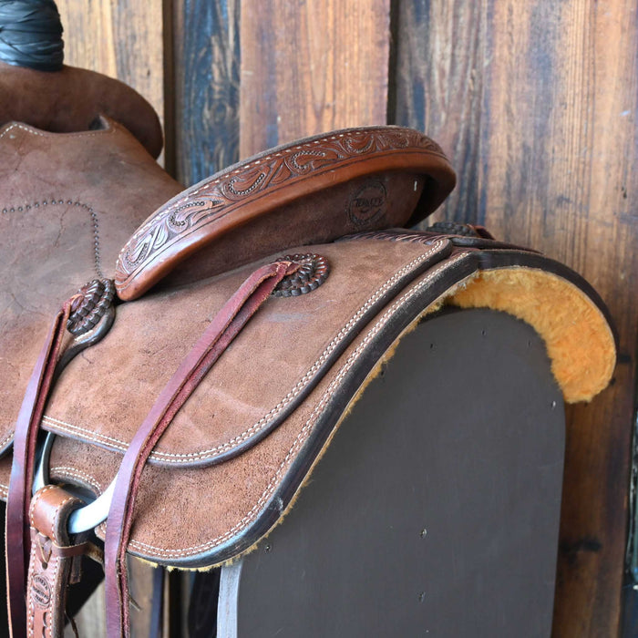 14.5" USED TESKEY'S TEAM ROPING SADDLE