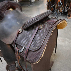 16" USED JEFF SMITH RANCH CUTTING SADDLE Saddles Jeff Smith   