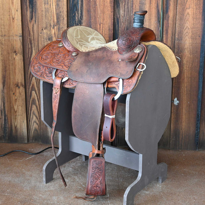 14" USED CACTUS TEAM ROPING SADDLE