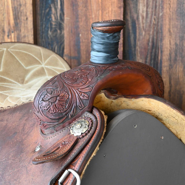 14" USED CACTUS TEAM ROPING SADDLE