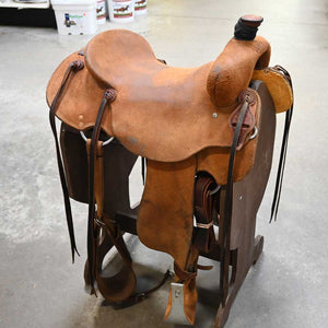 17" USED TESKEY'S STRIP DOWN RANCH SADDLE Saddles TESKEY'S SADDLERY LLC   