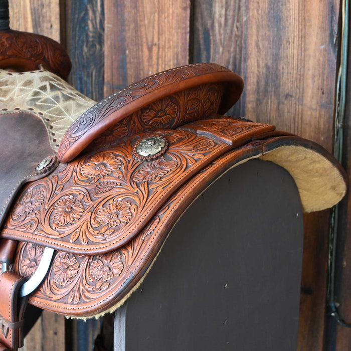 14" USED CACTUS TEAM ROPING SADDLE