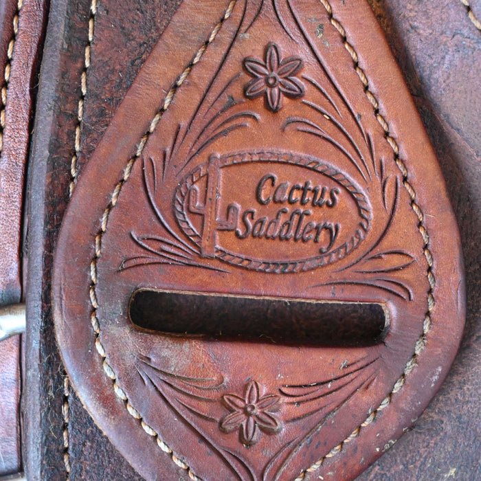14" USED CACTUS TEAM ROPING SADDLE