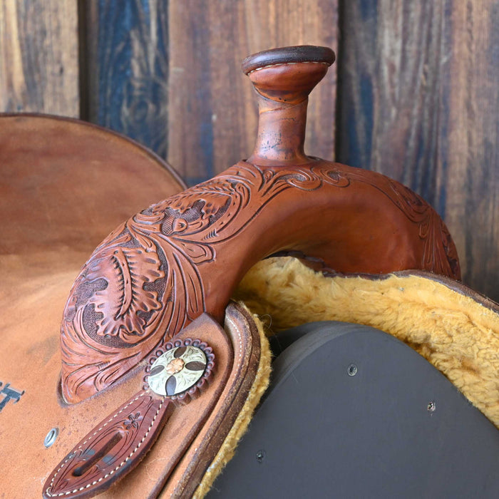 14" USED CACTUS TEAM ROPING SADDLE