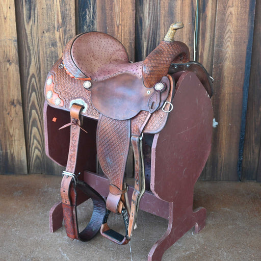 14" USED DOUBLE J BARREL SADDLE Saddles - Used DOUBLE J SADDLERY