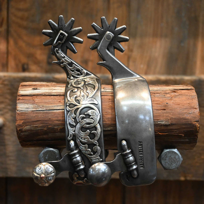 Silver Mounted Kerry Kelley 10 pt. Spurs 2039