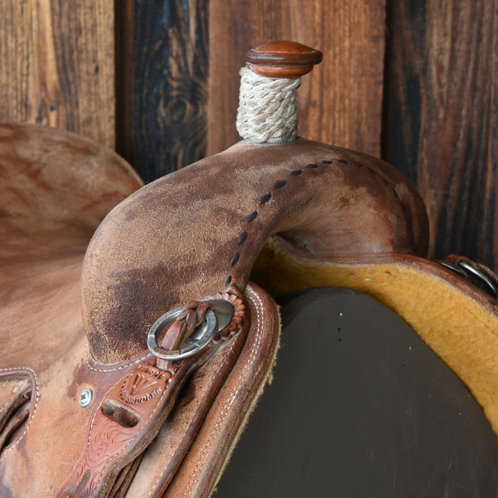 17" USED DIAMOND D RANCH CUTTER SADDLE Saddles - Used Diamond D Custom Saddles