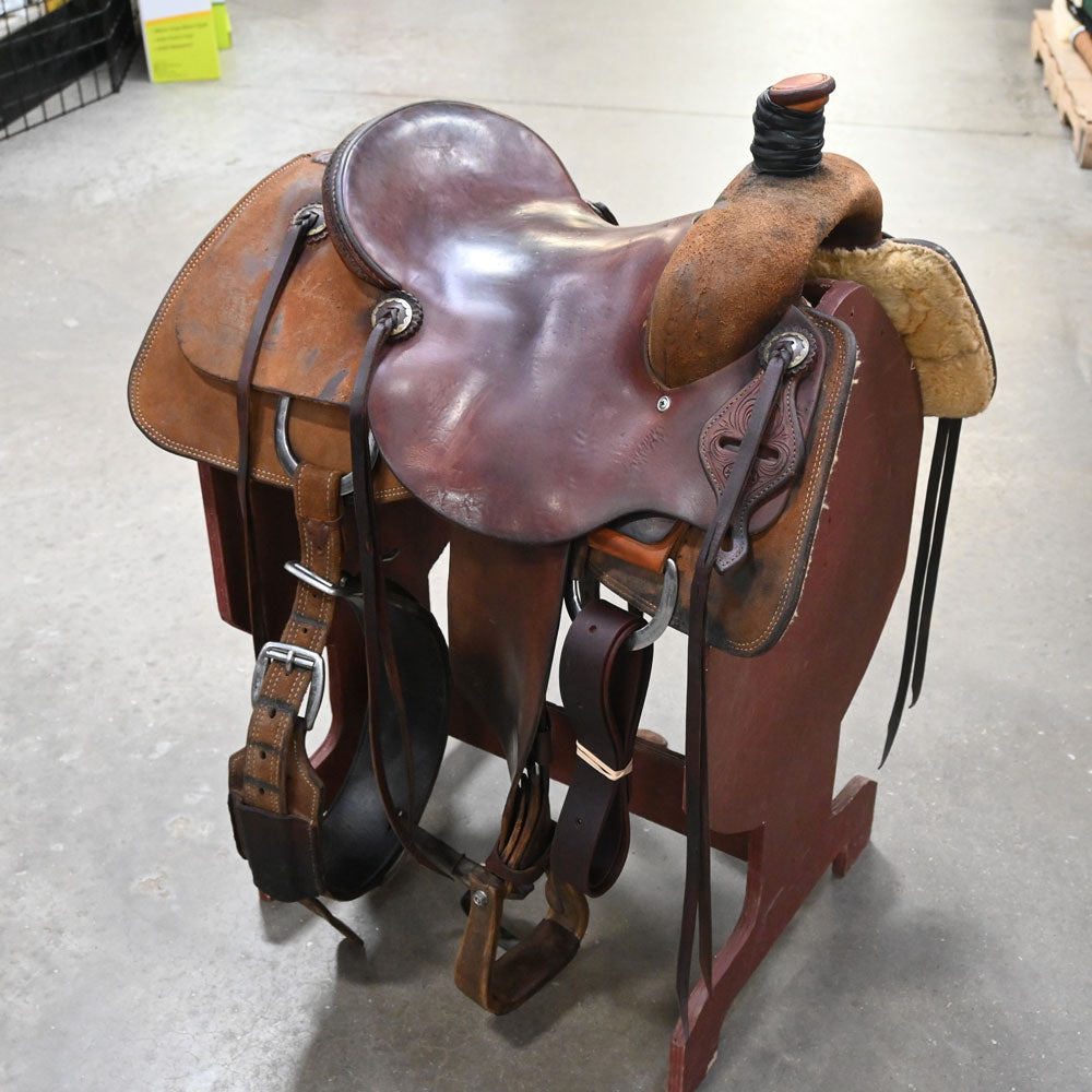 15" USED JEFF SMITH RANCH CUTTER SADDLE