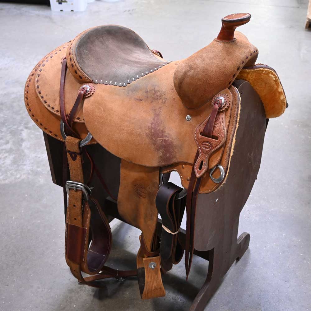 16" USED JEFF SMITH COWBOY SADDLE Saddles Jeff Smith   