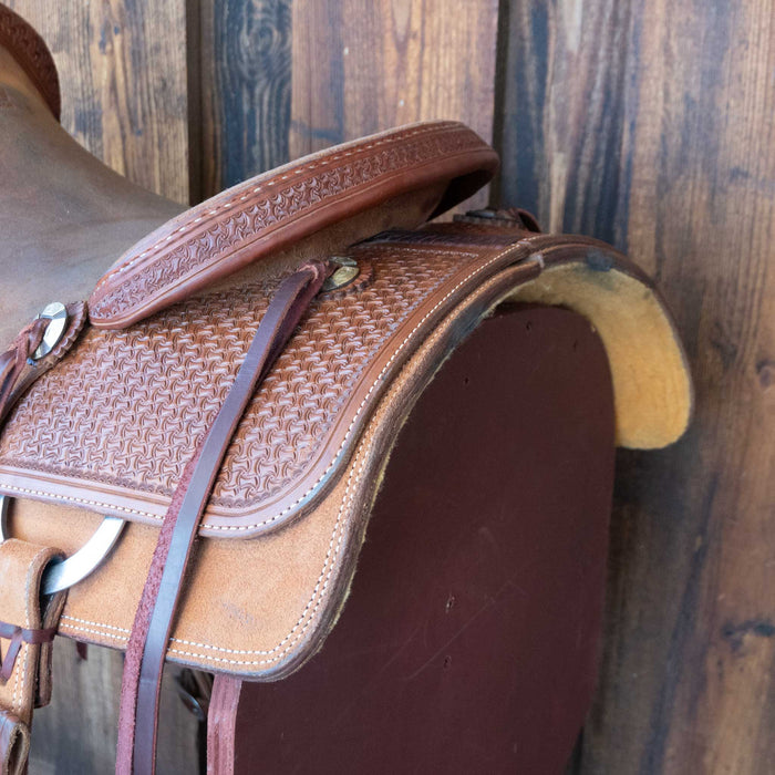 16" USED JEFF SMITH COW HORSE SADDLE