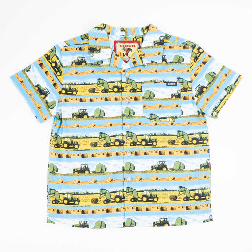 Cinch Boy's Hayin' Season Camp Shirt KIDS - Boys - Clothing - Shirts - Short Sleeve Shirts Cinch