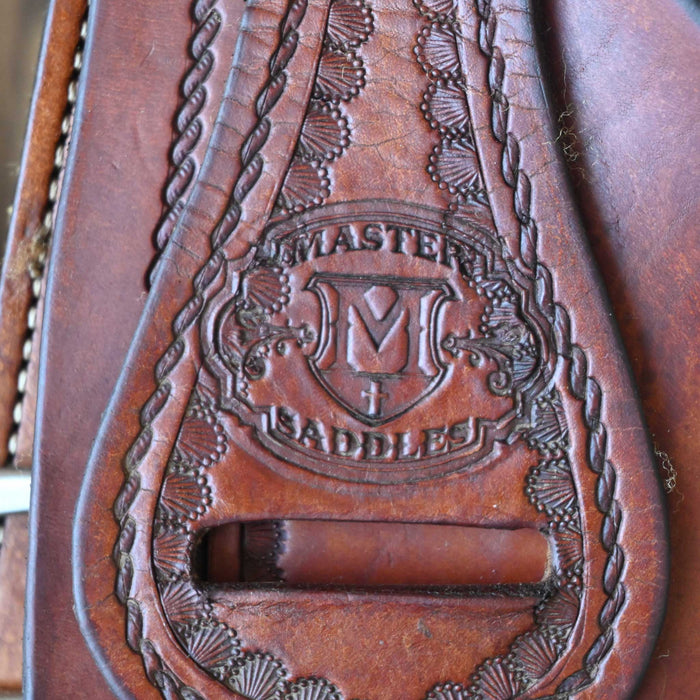 15" USED MASTER TEAM ROPING SADDLE Saddles - Used Master Saddles