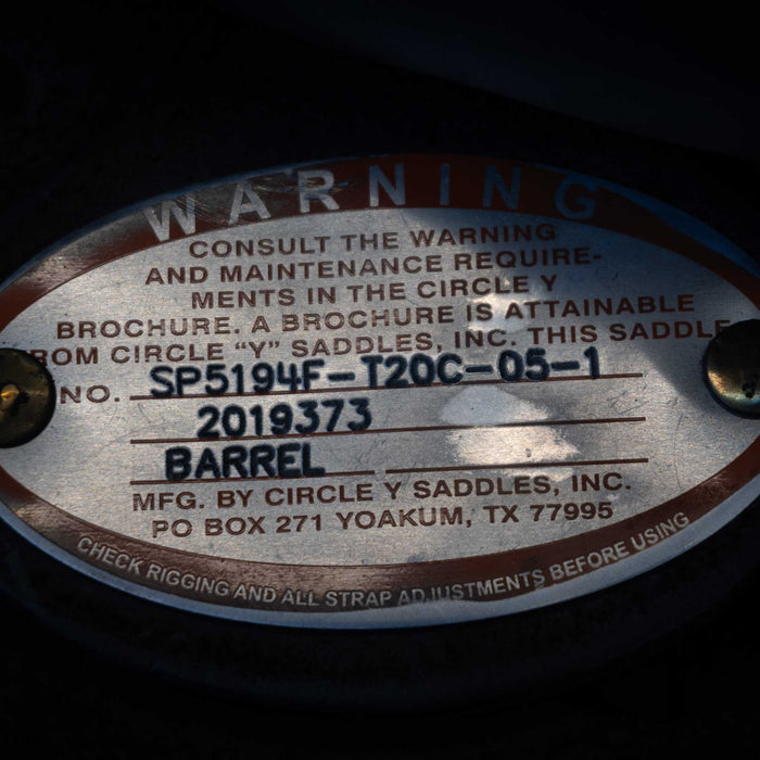 12.5" USED CIRCLE Y BARREL SADDLE