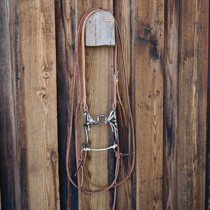 Kerry Kelley 7 Slow Twist Hinge Port Bridle Rig w/All New Leather