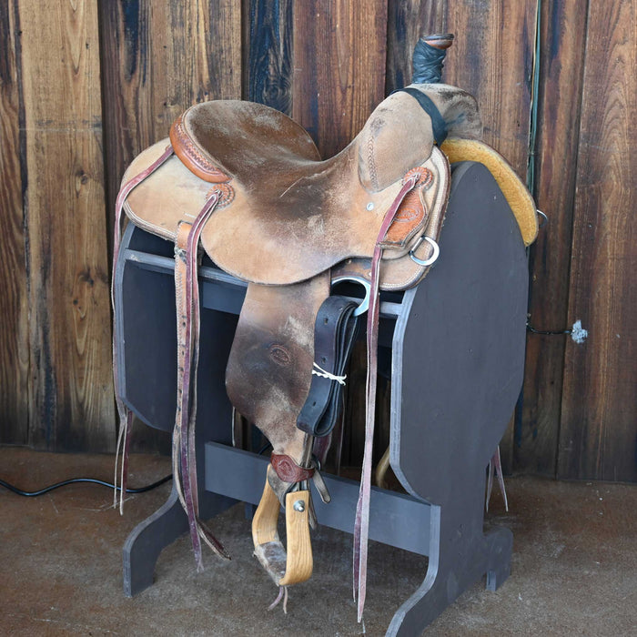 15.5" USED TESKEY'S PRO CUTTER RANCH CUTTER SADDLE Saddles - Used Teskey's Saddlery