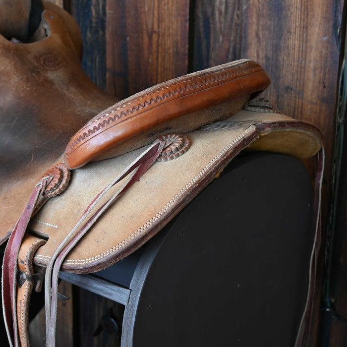 15.5" USED TESKEY'S PRO CUTTER RANCH CUTTER SADDLE Saddles - Used Teskey's Saddlery