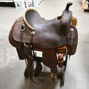 15" USED TESKEY'S COWBOY COLLECTION RANCH SADDLE Saddles TESKEY'S SADDLERY LLC   