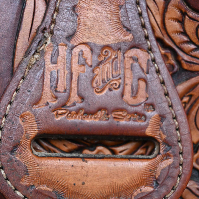 13" USED HF&C TEAM ROPING SADDLE