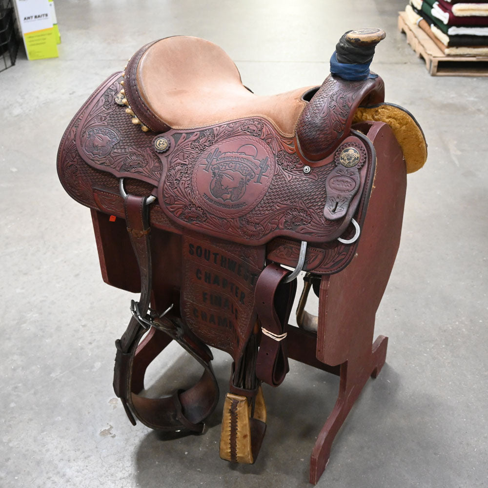 15.5" USED PRCS TEAM ROPING SADDL