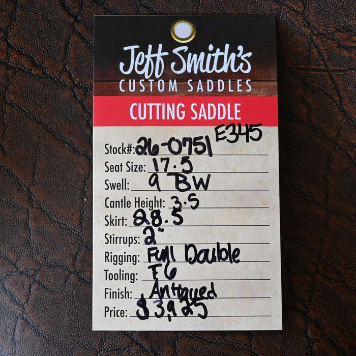 17.5" USED JEFF SMITH BUSTER WELCH CUTTING SADDLE