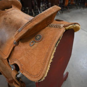 15" USED TESKEY'S ROPING SADDLE Saddles Teskey's Saddlery