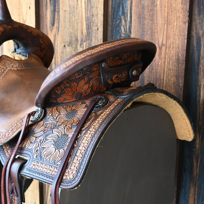 15.5" USED CIRCLE Y ULTIMATE MARTHA JOSEY BARREL SADDLE Saddles - Used Circle Y Saddlery
